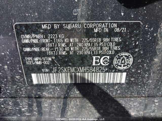 JF2SKEMCXMH584825 Subaru Forester Sport