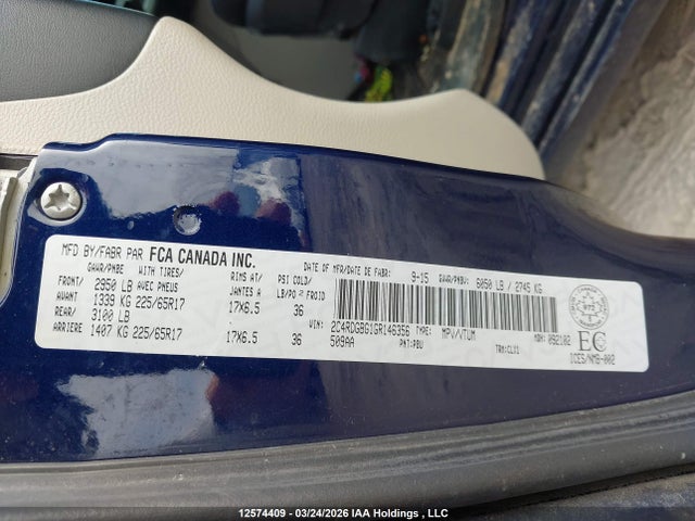 Aukcja sprzedaży 2016 Dodge Grand Caravan Se/sxt, vin: 2C4RDGBG1GR146356, numer aukcji: 12574409