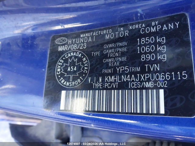 KMHLN4AJXPU066115 Hyundai Elantra Limited