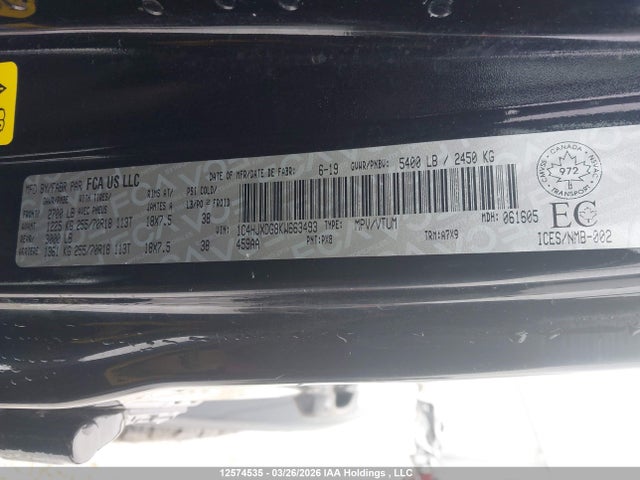 1C4HJXDG8KW663493 Jeep Wrangler Unlimited Sport