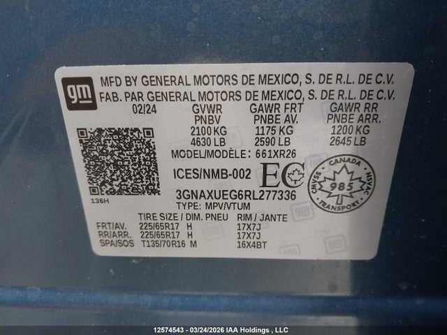 3GNAXUEG6RL277336 Chevrolet Equinox