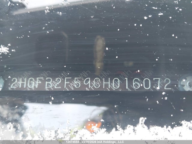 12574554 :رقم المزاد ، 2HGFB2F59CH016072 vin ، 2012 Honda Civic Ex 4dr مزاد بيع