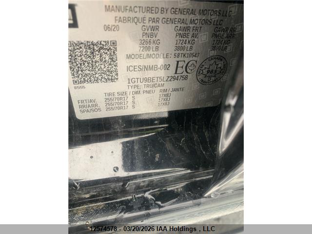 1GTU9BET5LZ294758 GMC Sierra