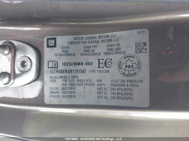 1GTH6BEN4H1191347 GMC Canyon