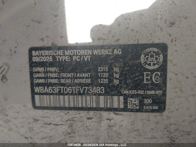 Aukcja sprzedaży 2026 Bmw M340xi, vin: WBA63FT06TFV73483, numer aukcji: 12574629