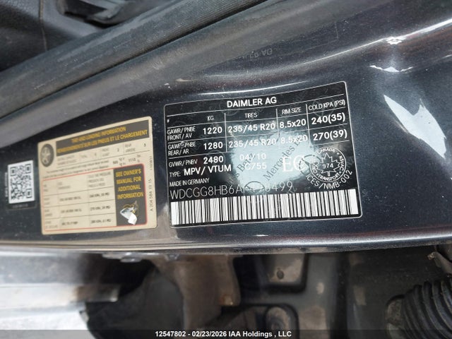 Aukcja sprzedaży 2010 Mercedes-benz Glk-class, vin: WDCGG8HB6AF498499, numer aukcji: 12547802