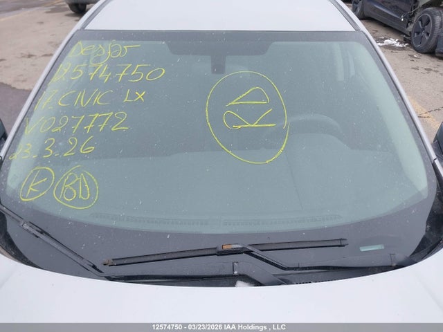 Продажа на аукционе авто 2017 Honda Civic Lx, vin: 2HGFC2F59HH027772, номер лота: 12574750