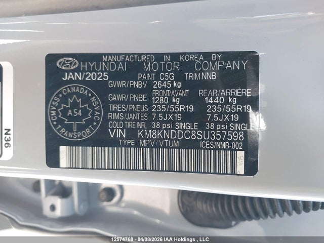 Продаж на аукціоні авто 2025 Hyundai Ioniq 5 Preferred, vin: KM8KNDDC8SU357598, номер лоту: 12574768