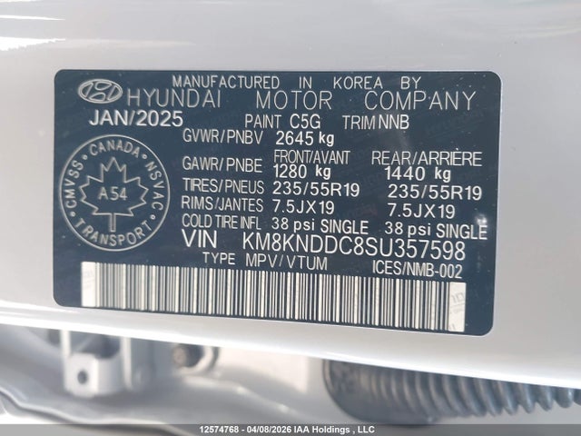 Продаж на аукціоні авто 2025 Hyundai Ioniq 5 Preferred, vin: KM8KNDDC8SU357598, номер лоту: 12574768