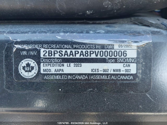 2BPSAAPA8PV000006 Skidoo Skidoo