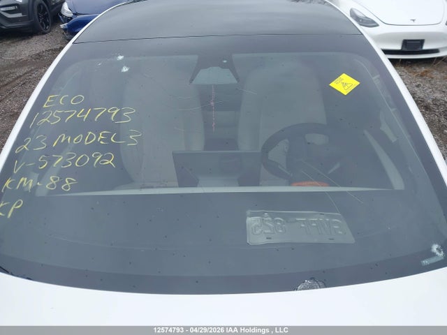 Продаж на аукціоні авто 2023 Tesla Model 3 Rwd, vin: 5YJ3E1EA9PF573092, номер лоту: 12574793