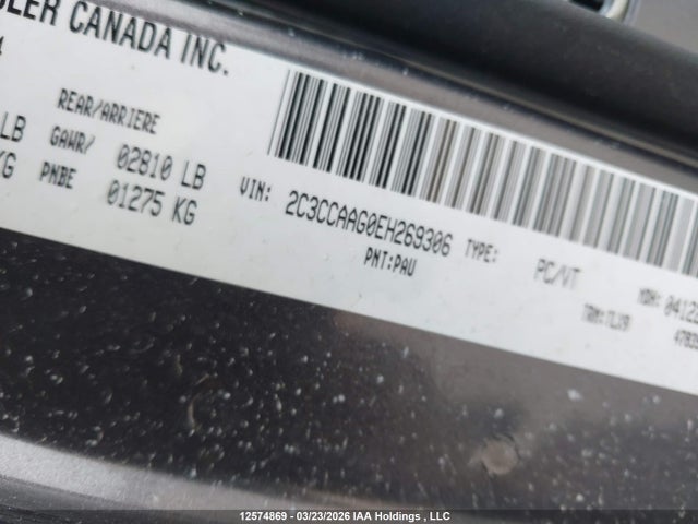 Auction sale of the 2014 Chrysler 300 Touring, vin: 2C3CCAAG0EH269306, lot number: 12574869