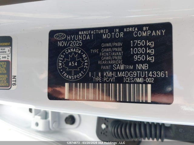 KMHLM4DG9TU143361 Hyundai Elantra Preferred