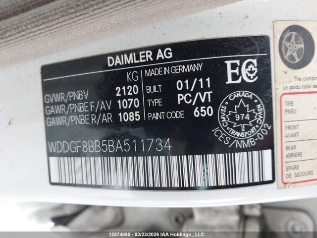 Aukcja sprzedaży 2011 Mercedes-benz C 300 4matic, vin: WDDGF8BB5BA511734, numer aukcji: 12574880