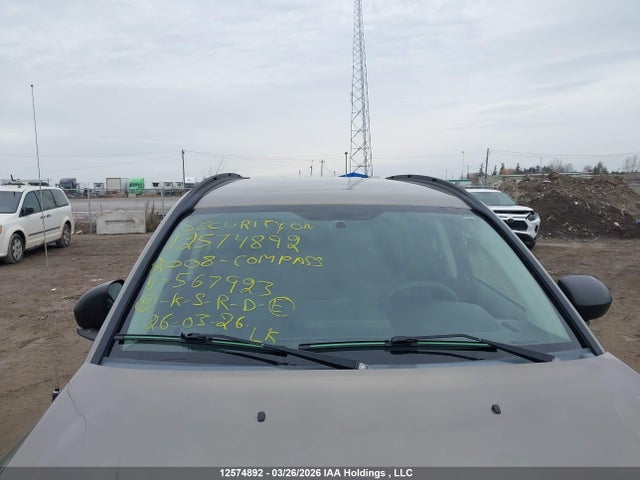 12574892 :رقم المزاد ، 1J8FT47W98D567923 vin ، 2008 Jeep Compass Sport/north مزاد بيع