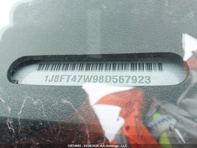 12574892 :رقم المزاد ، 1J8FT47W98D567923 vin ، 2008 Jeep Compass Sport/north مزاد بيع
