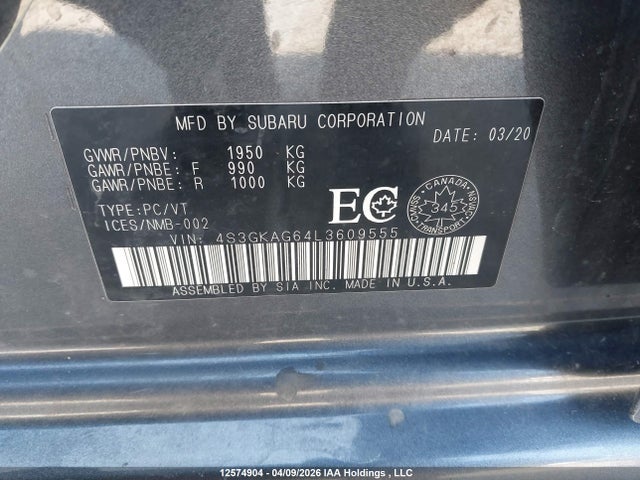 4S3GKAG64L3609555 Subaru Impreza