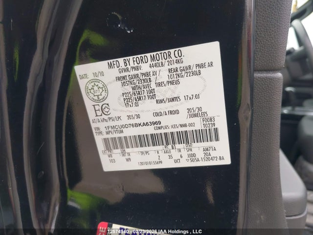 Продаж на аукціоні авто 2011 Ford Escape Xlt Automatic, vin: 1FMCU0D76BKA63969, номер лоту: 12574940