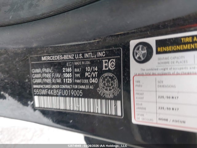 55SWF4KB5FU019005 Mercedes-Benz C 300 4matic