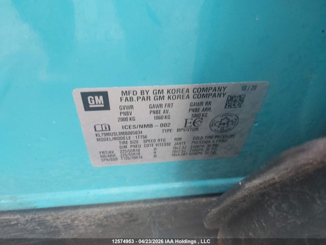 KL79MUSL8MB085834 Chevrolet Trailblazer Rs