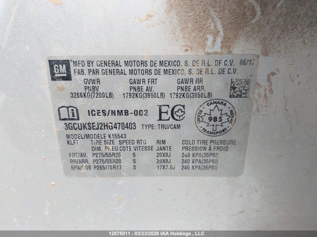 3GCUKSEJ2HG470403 Chevrolet Silverado 1500 2lz