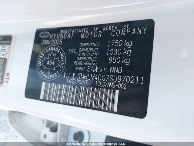 Продажа на аукционе авто 2025 Hyundai Elantra Preferred With Tech Package, vin: KMHLM4DG7SU970211, номер лота: 12575016