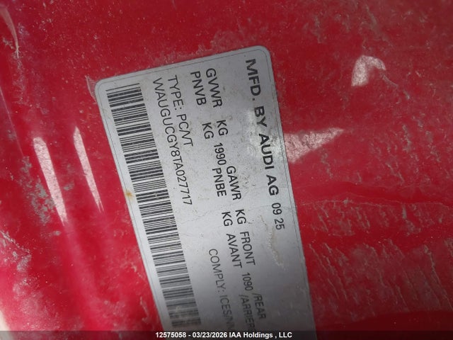 WAUGUCGY8TA027717 Audi A3 Premium/premium Plus