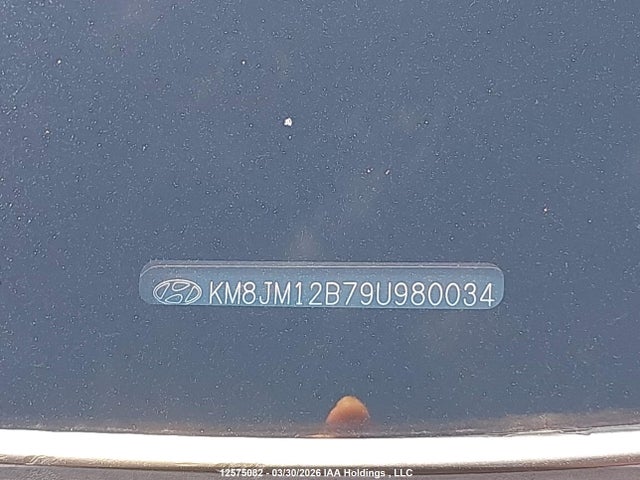 12575082 :رقم المزاد ، KM8JM12B79U980034 vin ، 2009 Hyundai Tucson مزاد بيع