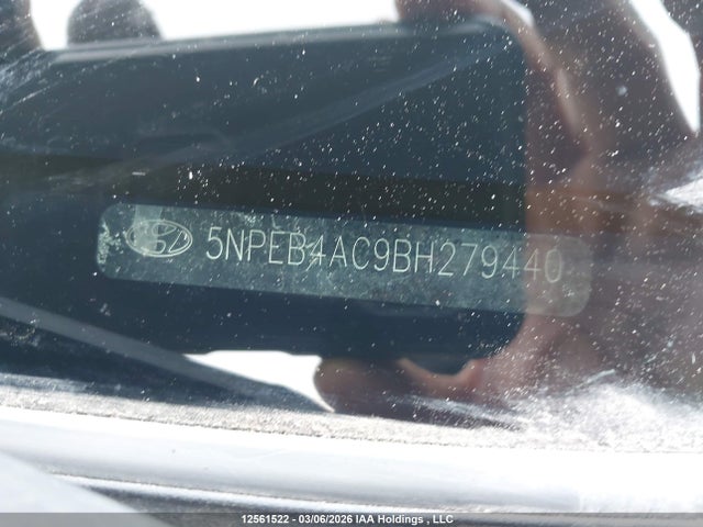 12561522 :رقم المزاد ، 5NPEB4AC9BH279440 vin ، 2011 Hyundai Sonata Gls مزاد بيع