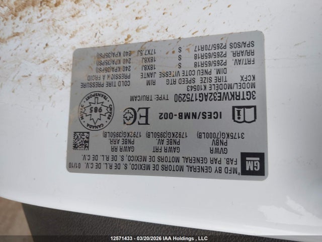 Aukcja sprzedaży 2010 Gmc Sierra 1500 Slt, vin: 3GTRKWE32AG175290, numer aukcji: 12571433