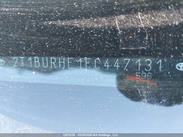 12575155 :رقم المزاد ، 2T1BURHE1FC447131 vin ، 2015 Toyota Corolla Le مزاد بيع