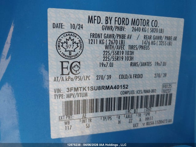 3FMTK1SU8RMA40152 Ford Mustang Mach-e Select