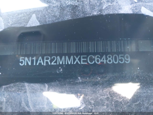 Aukcja sprzedaży 2014 Nissan Pathfinder Platinum/s/sl/sv, vin: 5N1AR2MMXEC648059, numer aukcji: 12575246