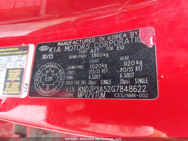 Продаж на аукціоні авто 2016 Kia Soul +, vin: KNDJP3A52G7848622, номер лоту: 12575253