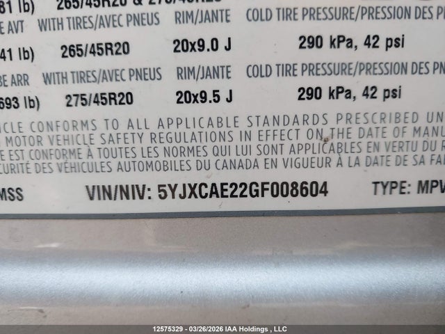 Aukcja sprzedaży 2016 Tesla Model X, vin: 5YJXCAE22GF008604, numer aukcji: 12575329