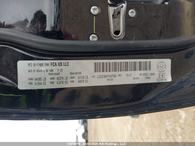 Dodge DART SXT 2015 1C3CDFBB4FD437363 Image 9