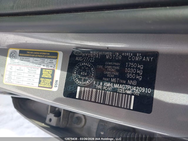 Aukcja sprzedaży 2023 Hyundai Elantra Essential Ivt With Hyundai Smartsense Package, vin: KMHLM4AG7PU420910, numer aukcji: 12575438