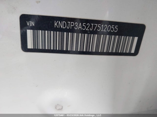 12575461 :رقم المزاد ، KNDJP3A52J7512055 vin ، 2018 Kia Soul مزاد بيع