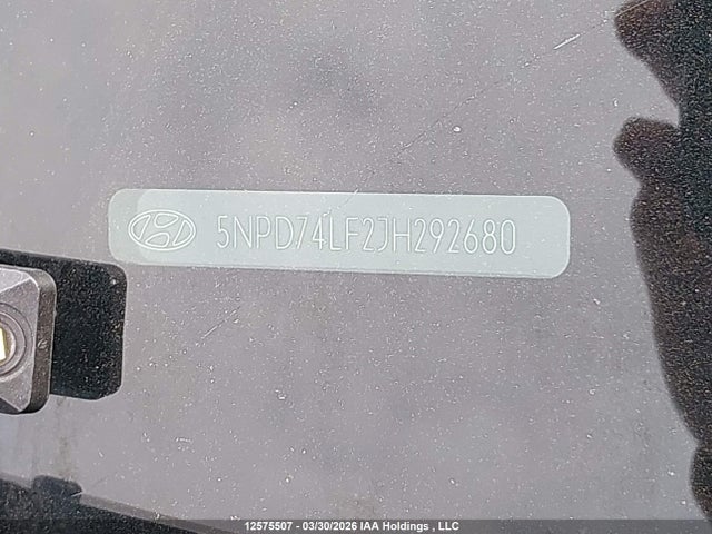 5NPD74LF2JH292680 Hyundai Elantra