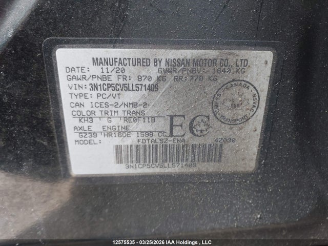 3N1CP5CV5LL571409 Nissan Kicks