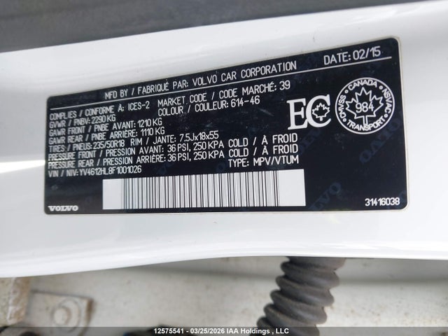 YV4612HL8F1001026 Volvo V60 Cross Country Premier+