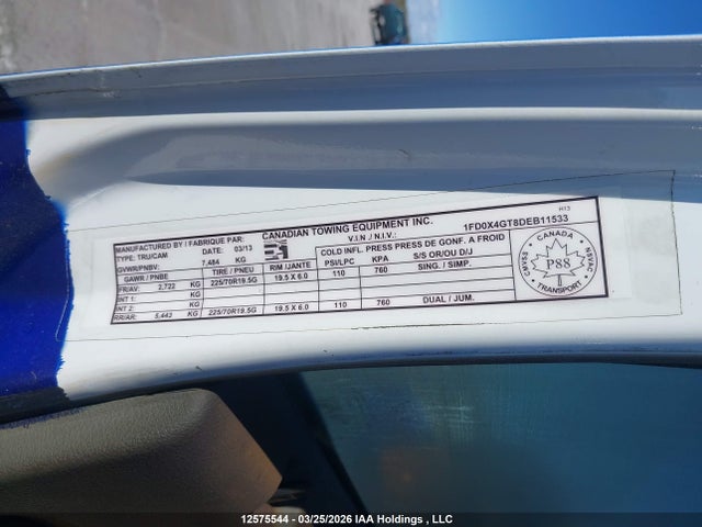 Aukcja sprzedaży 2013 Ford F450 Super Duty, vin: 1FD0X4GT8DEB11533, numer aukcji: 12575544