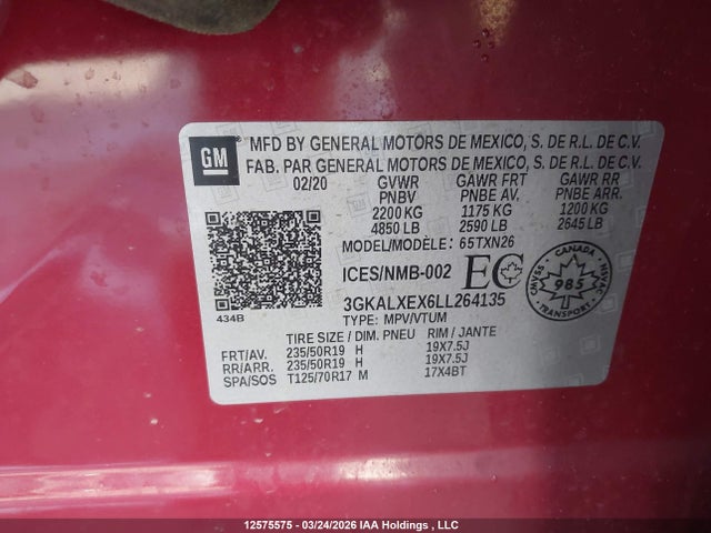3GKALXEX6LL264135 GMC Terrain Denali