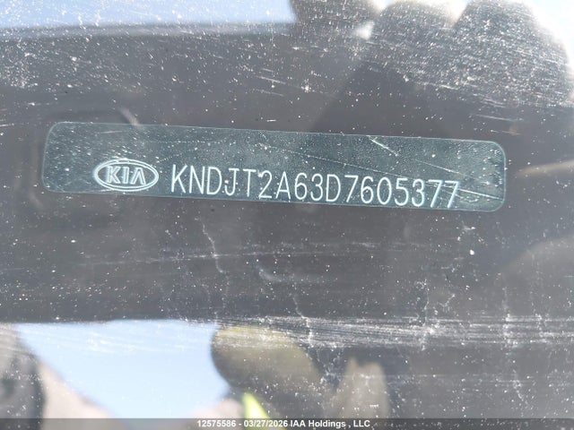 12575586 :رقم المزاد ، KNDJT2A63D7605377 vin ، 2013 Kia Soul 2.0l 2u/2.0l 4u/2.0l 4u Burner/2.0l 4u Luxury/2.0l 4u Retro مزاد بيع