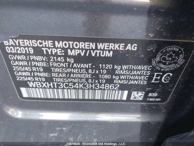 WBXHT3C54K3H34862 BMW X1 Xdrive28i