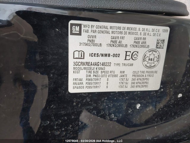 Aukcja sprzedaży 2010 Chevrolet Silverado 1500 Ls, vin: 3GCRKREA4AG148222, numer aukcji: 12575645