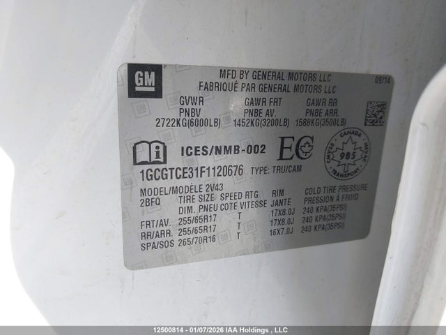 1GCGTCE31F1120676 Chevrolet Colorado Z71