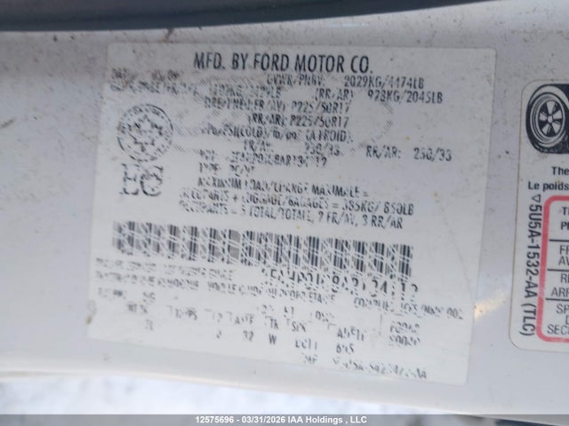 12575696 :رقم المزاد ، 3FAHP0JG8AR134112 vin ، 2010 Ford Fusion Sel مزاد بيع