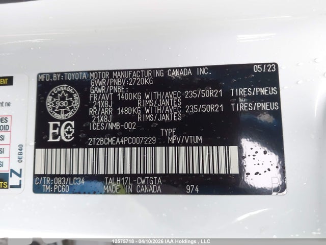 2T2BCMEA4PC007229 Lexus Rx 500h