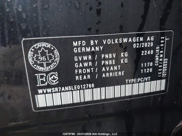 WVWSR7AN5LE012766 Volkswagen Arteon Sel R-line